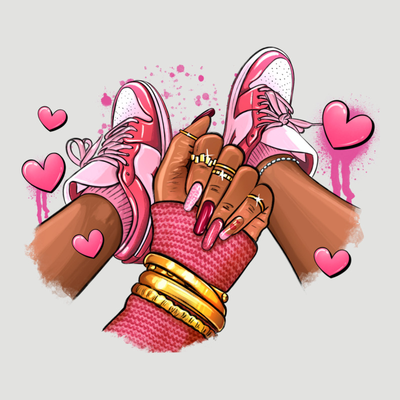 Valentines Day Afro Girl Sneakers Classic Tee by RanaPortraitStore | Teevron