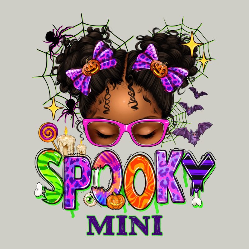 Spooky Mini Halloween Messy Bun Heavyweight Hoodie by texasbilliewilder | Teevron
