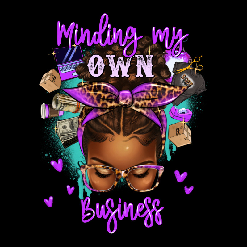 Minding My Own Business Afro Messy Bun Zipper Hoodie by texasbilliewilder | Teevron