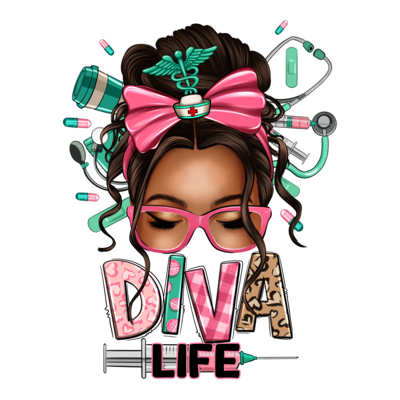 Afro Messy Bun Diva Life Zipper Hoodie by texasbilliewilder | Teevron