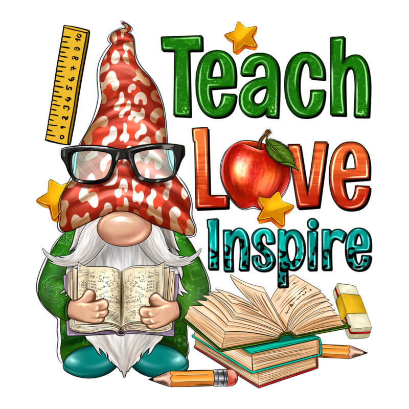 Gnome Teach Love Inspire Premium Hoodie by NancyCooperArtShop | Teevron