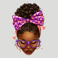 Sorority Colors Purple Carol Afro Messy Bun Woman Zipper Hoodie | Teevron