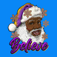 Believe Purple And Gold African American Santa Zipper Hoodie | Teevron