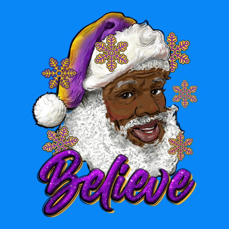 Believe Purple And Gold African American Santa Zipper Hoodie by RanaPortraitStore | Teevron