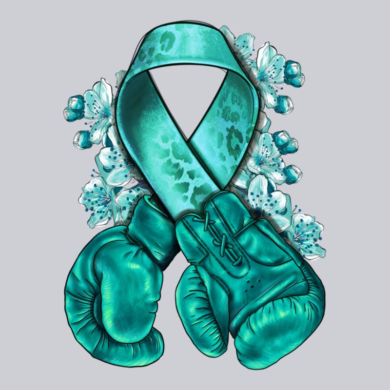 Teal Ribbon With Boxing Gloves Urban Hoodie by NancyCooperArtShop | Teevron