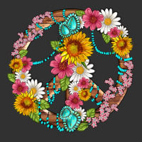 Floral Peace Sign With Gemstone Urban Heavy Tee | Teevron