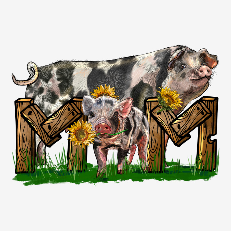 Western Mom With Spotted Pig And Baby Pig Urban Hoodie by LillyAllenDesigns | Teevron