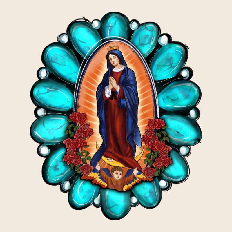 Gemstone Lady Of Guadalupe Zipper Hoodie by RanaPortraitStore | Teevron