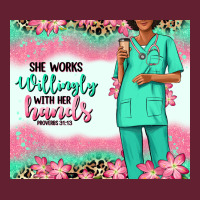 She Works Willingly With Her Hands Afro Nurse Classic Tee | Teevron