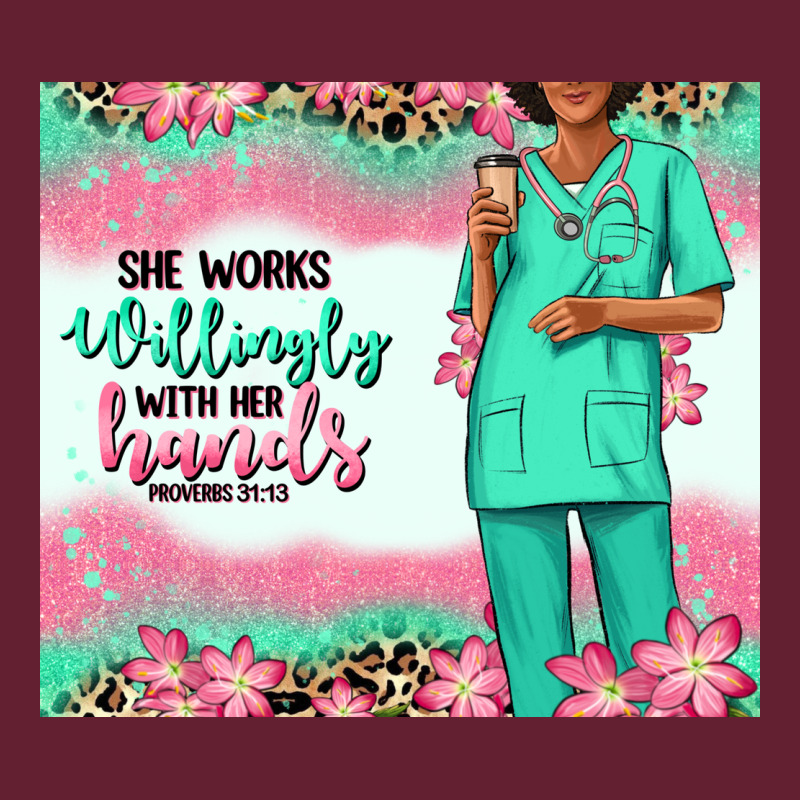 She Works Willingly With Her Hands Afro Nurse Classic Tee by RanaPortraitStore | Teevron