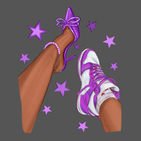 Purple Afro Girl Sneakers And Heels Zipper Hoodie | Teevron