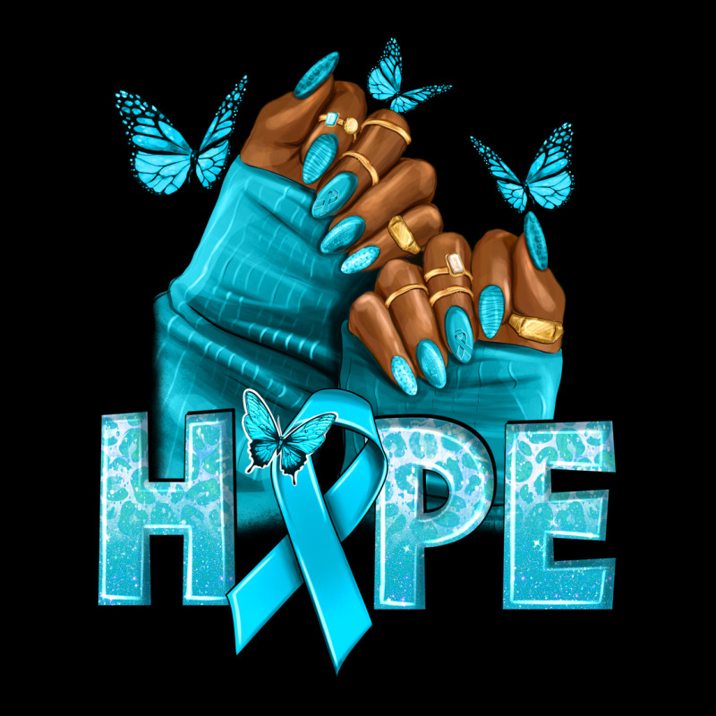Hope Tealribbonovarian Cancer Nails Urban Hoodie by NancyCooperArtShop | Teevron