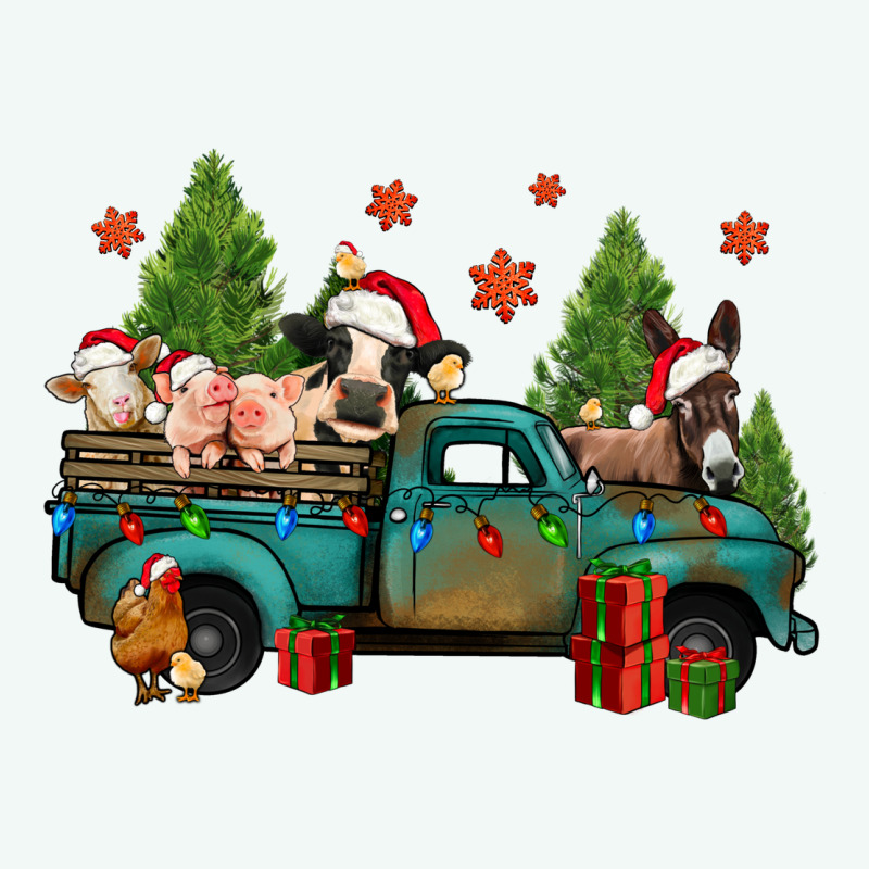Christmas Farm Animals Truck Premium Hoodie by Jasminsmagicworld | Teevron