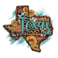 leopard cowhide sunflower texas map | Teevron