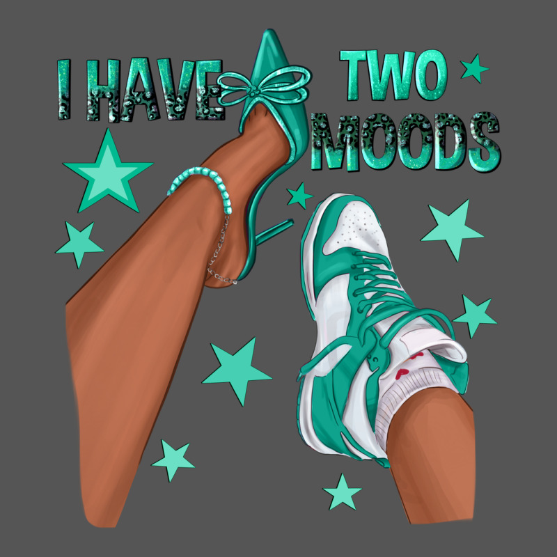 Teal I Have Two Moods Afro Girl Sneakers Zipper Hoodie by texasbilliewilder | Teevron