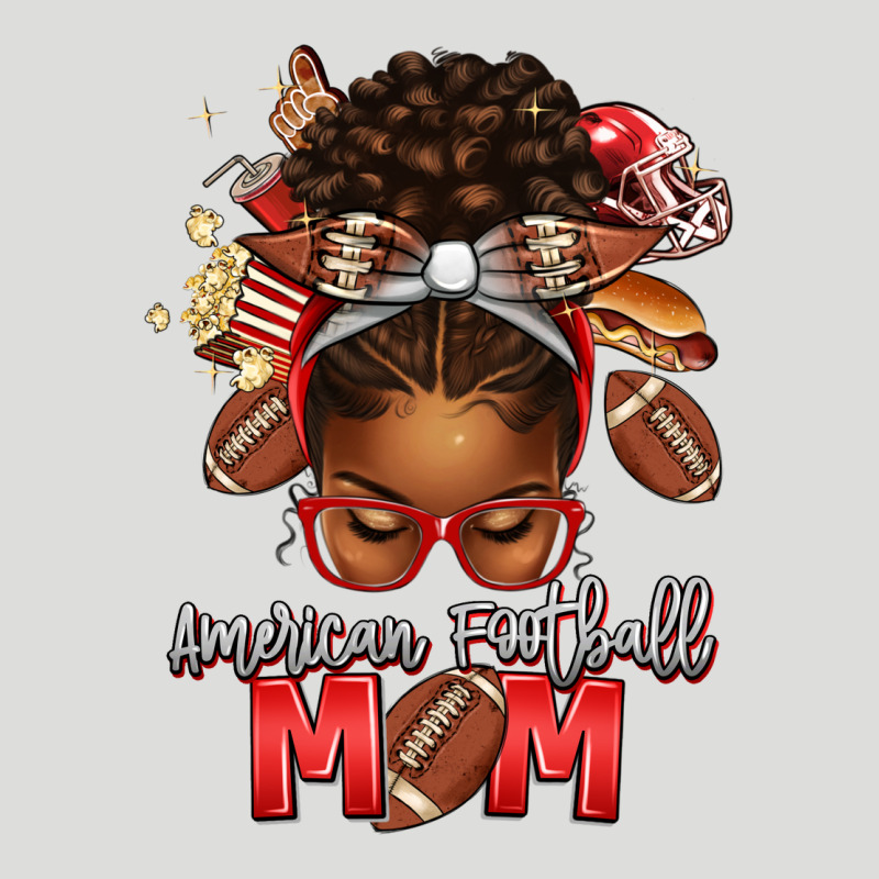 American Football Mom Red And Silver Afro Messy Bu Zipper Hoodie by texasbilliewilder | Teevron