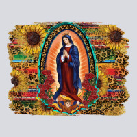 Sunflower Lady Of Guadalupe Distressed Background Zipper Hoodie | Teevron