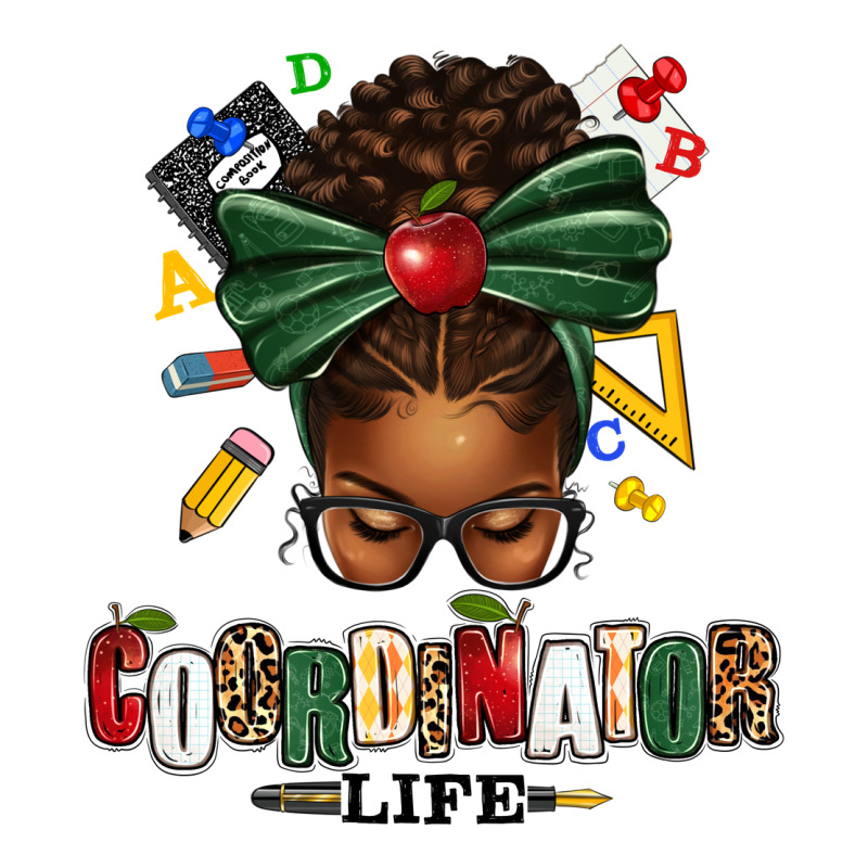 Educational Coordinator Life Afro Messy Bun Zipper Hoodie by texasbilliewilder | Teevron