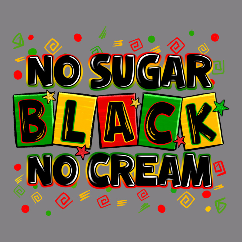 No Sugar No Cream Black Heavyweight Hoodie by Zillion Design Studio | Teevron