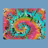 Tie Dye Leopard Cowhide Glitter Background Urban Heavy Tee | Teevron