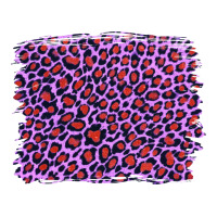 lilac leopard with red glitter | Teevron