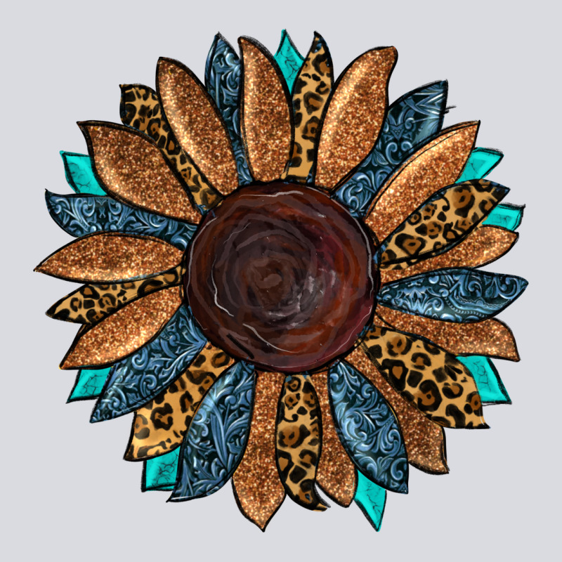 Fall Tooled Leather Sunflower Zipper Hoodie by RanaPortraitStore | Teevron