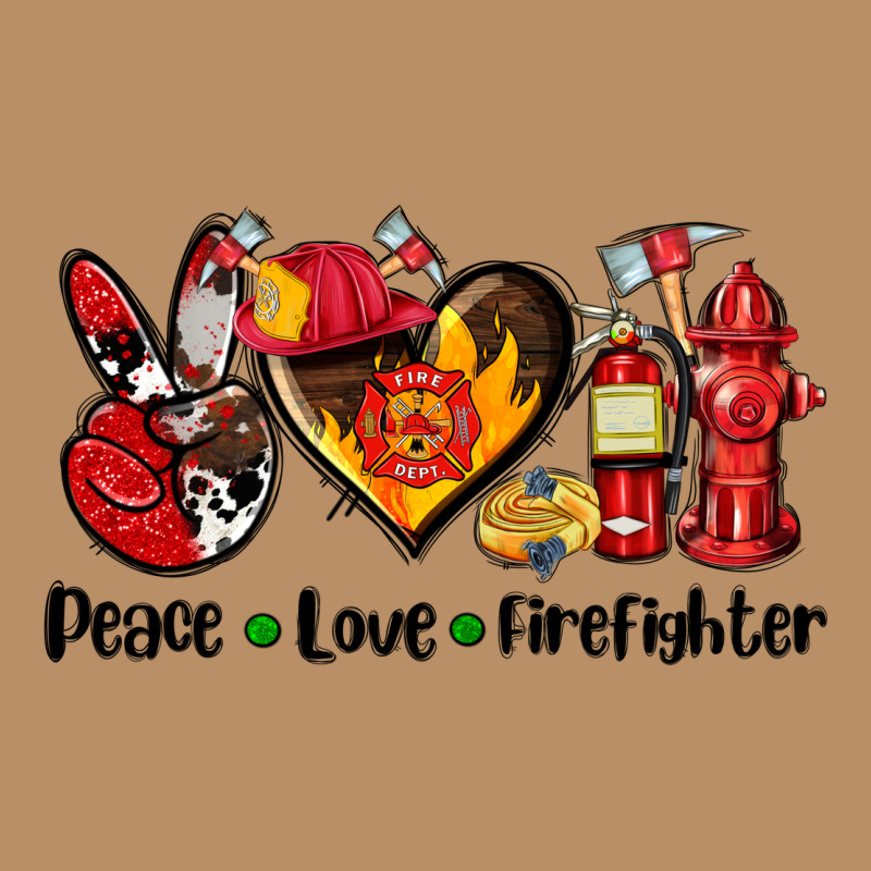 Peace Love Firefighter Vintage Hoodie by AdoDesignShop | Teevron