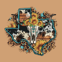 Bull Skull Leopard Cowhide Sunflower Texas Map Vintage Tee | Teevron