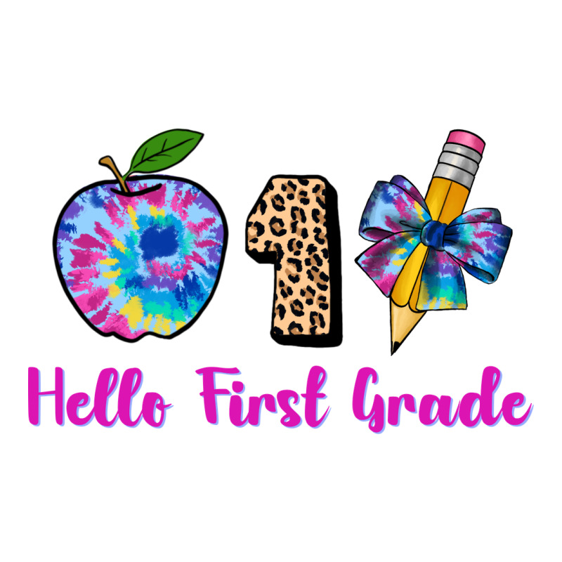 Hello First Grade Tie Dye 3200x2400 Premium Hoodie by AdoDesignShop | Teevron