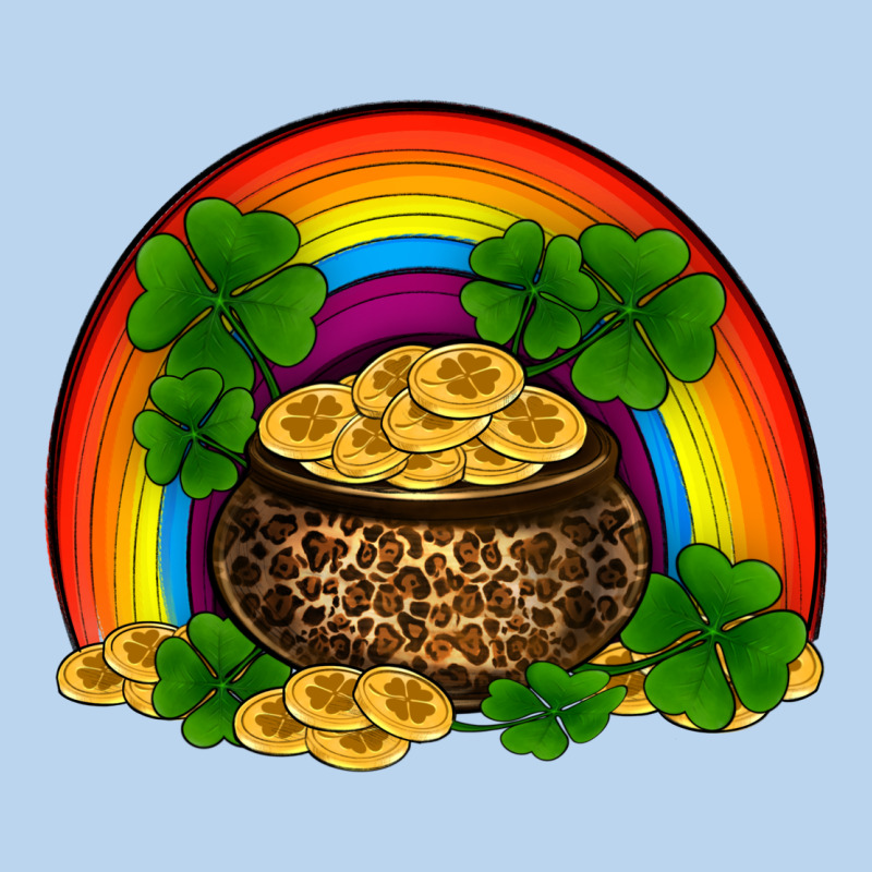 St Patricks Shamrock Gold Leopard Rainbow Classic Tee by RanaPortraitStore | Teevron