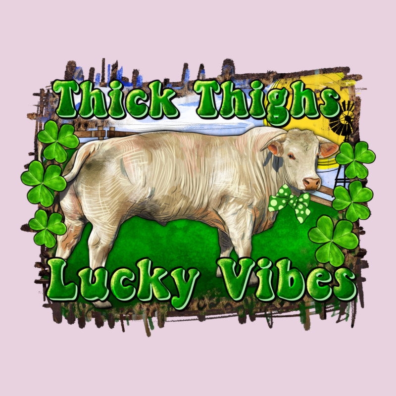 Thick Thighs Lucky Vibes Charolais Bull Classic Tee by RanaPortraitStore | Teevron