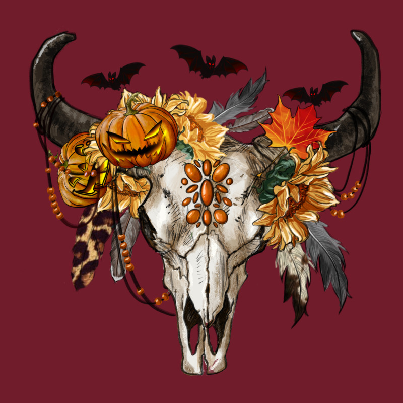 Halloween Bull Skull Zipper Hoodie by RanaPortraitStore | Teevron