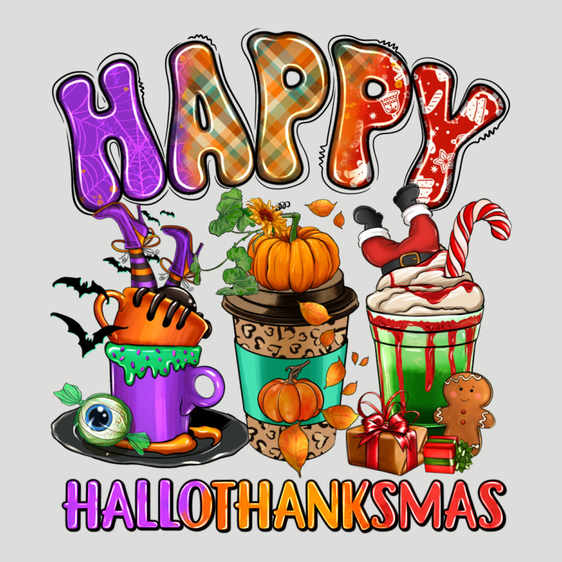 Happy Hallothanksmas Coffee Cups Zipper Hoodie by RanaPortraitStore | Teevron
