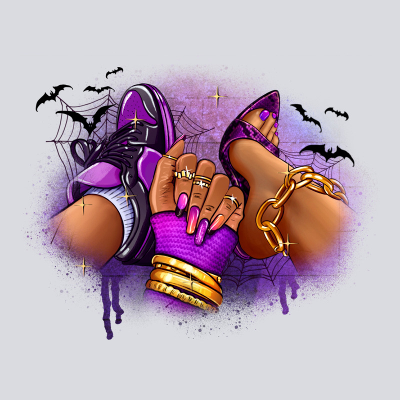 Halloween Sneaker And Heel Afro Woman Zipper Hoodie by RanaPortraitStore | Teevron