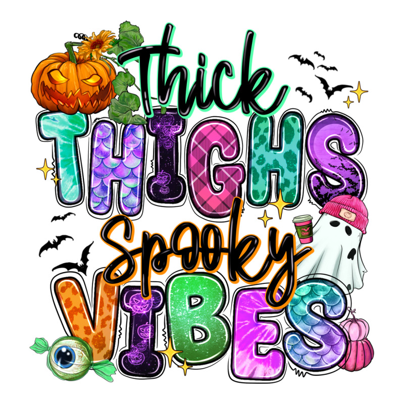 Thick Thighs Spooky Vibes Zipper Hoodie by RanaPortraitStore | Teevron