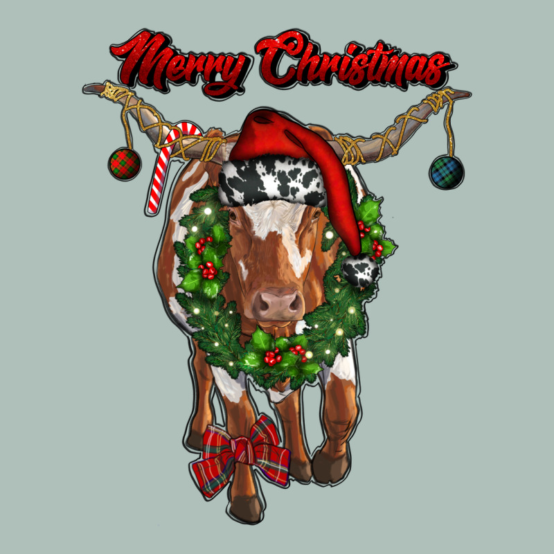 Merry Christmas Longhorn Cow Heavyweight Hoodie by RanaPortraitStore | Teevron