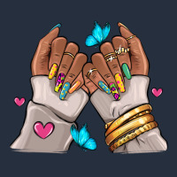 Afro Woman Nail Art Zipper Hoodie | Teevron