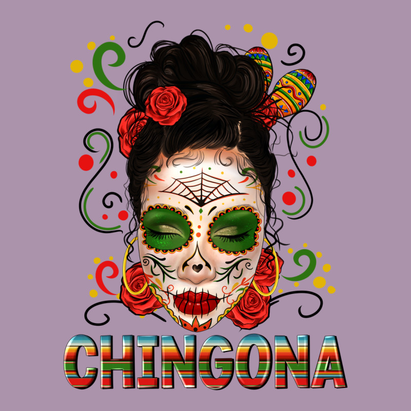 Mexicana Skull Girl Messy Bun Heavyweight Hoodie by texasbilliewilder | Teevron