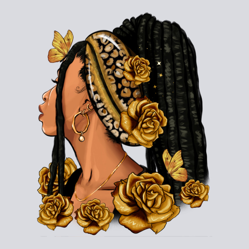 Gold Roses Afro Woman Zipper Hoodie by RanaPortraitStore | Teevron