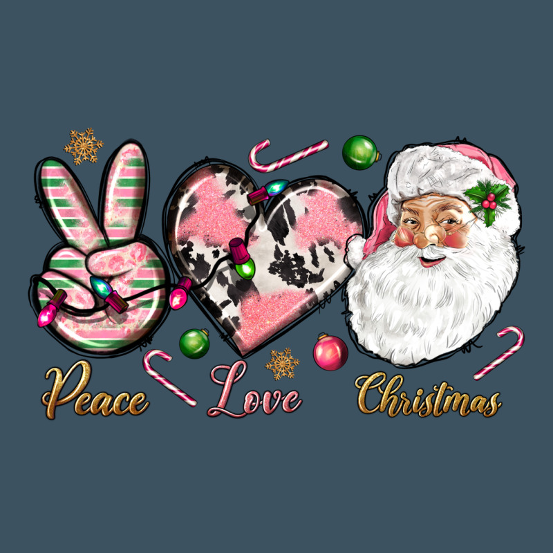 Pink Peace Love Christmas Urban Hoodie by NancyCooperArtShop | Teevron