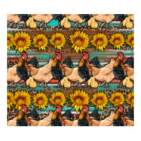 seamless poultry farm sunflowers chicken coop tumbler | Teevron