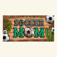 Soccer Mom With Ball And Cactus And Serape Licanse Plate Premium Hoodie | Teevron