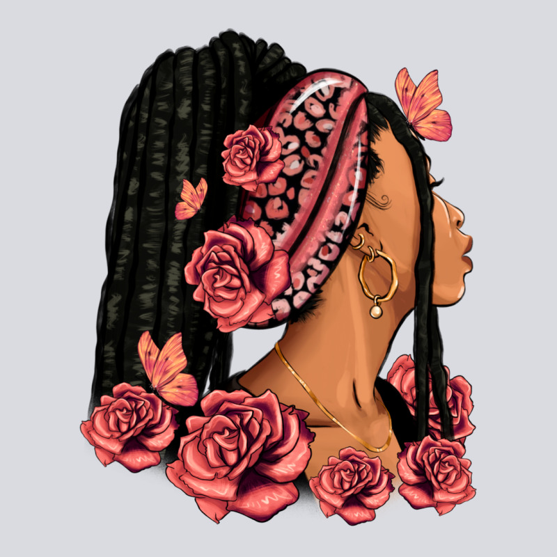 Pink Roses Afro Woman Zipper Hoodie by RanaPortraitStore | Teevron