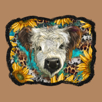 White Scottish Calf With Sunflowers Western  Background Long Sleeve Tee | Teevron