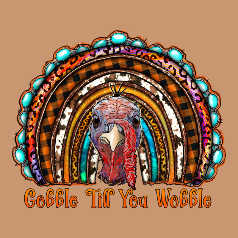 Gobble Till You Wobble Thanksgiving Rainbow Heavyweight Hoodie by RanaPortraitStore | Teevron