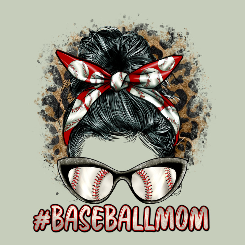 Baseballmom Messy Bun Ladies Tee by BarkalooDesign | Teevron