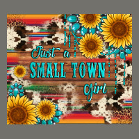 Just A Small Town Girl With Gemstone Sunflower Serape And Cowhide Premium Hoodie | Teevron