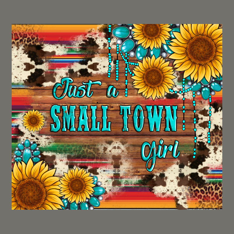 Just A Small Town Girl With Gemstone Sunflower Serape And Cowhide Premium Hoodie by Artiststas | Teevron