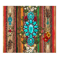 Gemstone Flowers Arrow With Leopards And Serape Premium Hoodie | Teevron