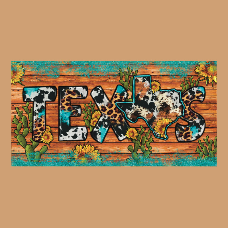 Texas Sunflower Cactus Cowhide Leopard Licence Plate Vintage Tee by Artiststas | Teevron